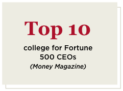 Top 10 college for Fortune 500 CEOs (Money Magazine)