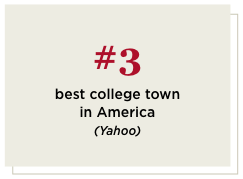 #3 best college town in America (Yahoo)